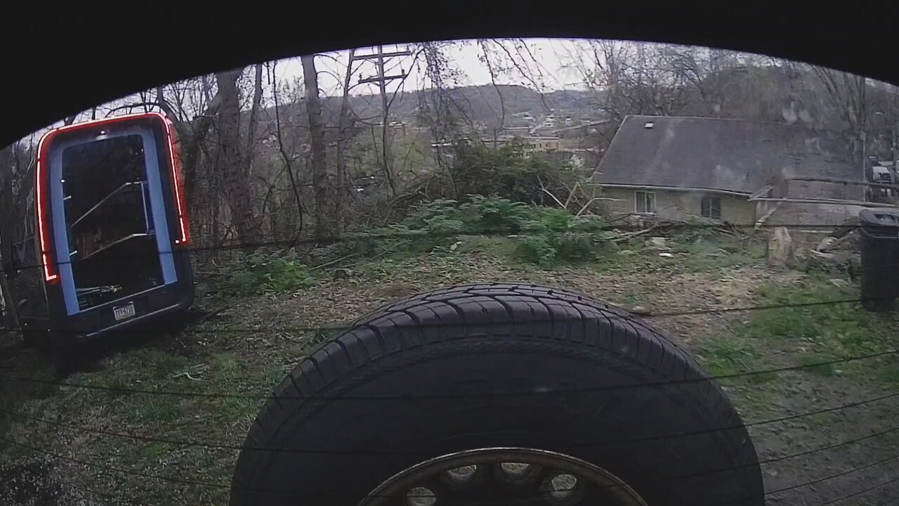 Jeep rescues rivian Amazon van