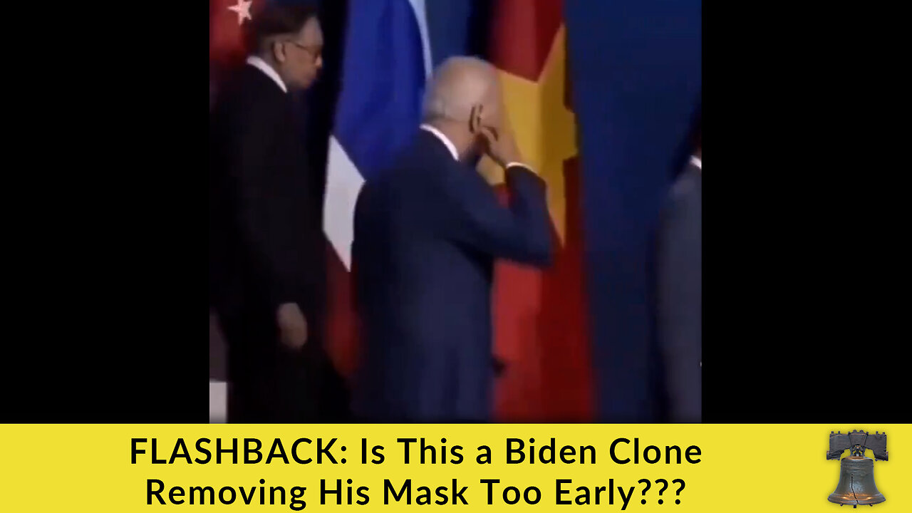 FLASHBACK: Is This a Biden Clone Removing His Mask Too Early???