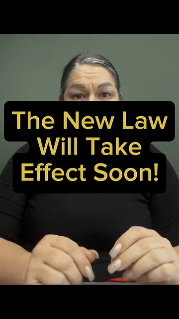 New Law Takes Effect Soon! 😳