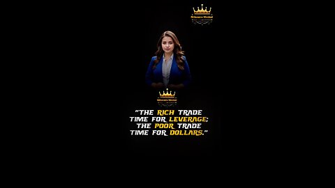 "The rich trade time for leverage; the poor trade time for dollars." 👑