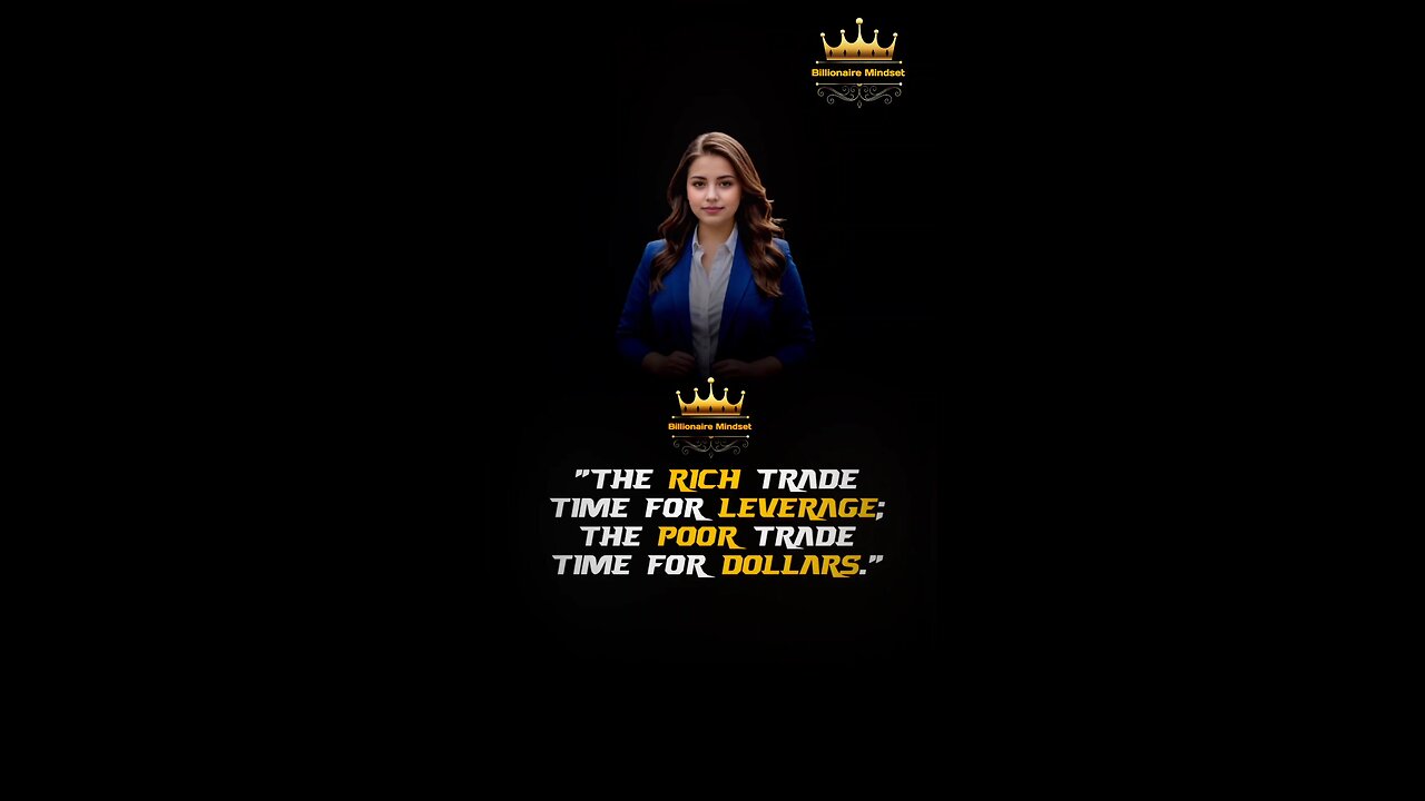 "The rich trade time for leverage; the poor trade time for dollars." 👑