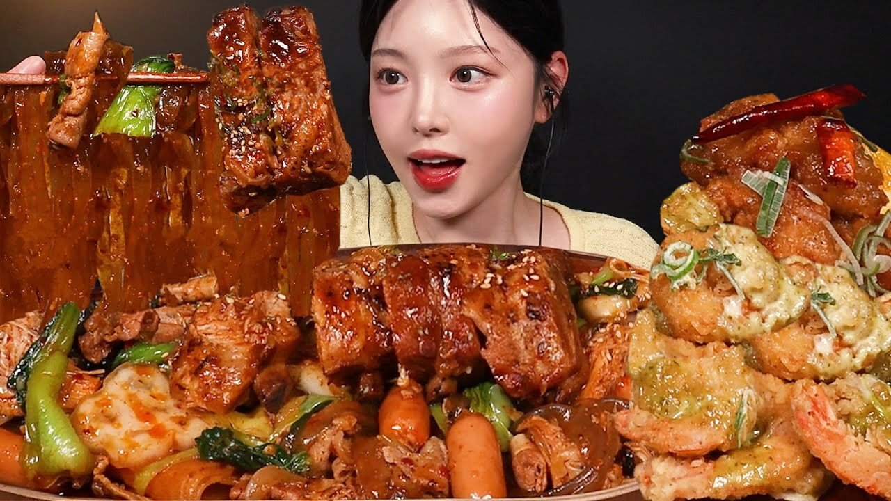 BBQ Pork Ribs, Mala Xiang Guo, Cream Shrimp & Fried Chicken