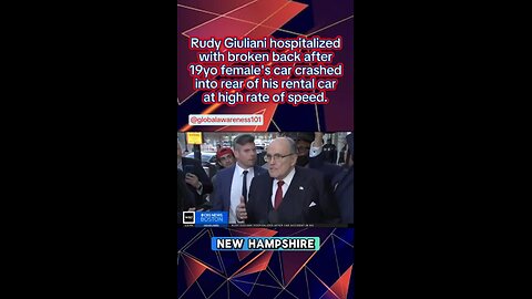 Former New York City Mayor Rudy Giuliani hospitalized with broken back after car accident