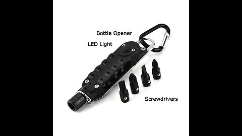 Get away with 8-in-1 Multitool - Screwdrivers, Hex Key & LED light