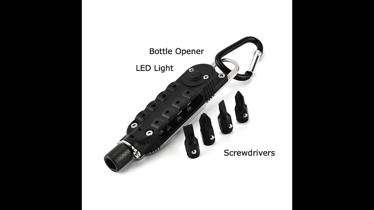Get away with 8-in-1 Multitool - Screwdrivers, Hex Key & LED light