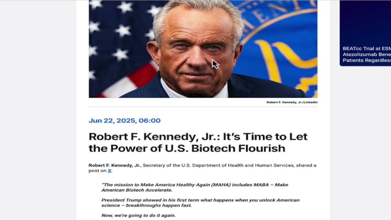 In The News: RFK Wants Accelerate Bio-Technology In America?