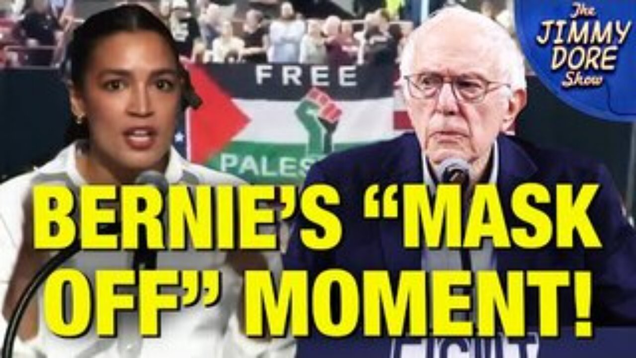 Bernie Has Pro-Palestine Protester ARRESTED At Bernie/AOC Rally!