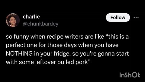 so funny when recipe writers are like "this is a perfect one for those days when you have NOTHI