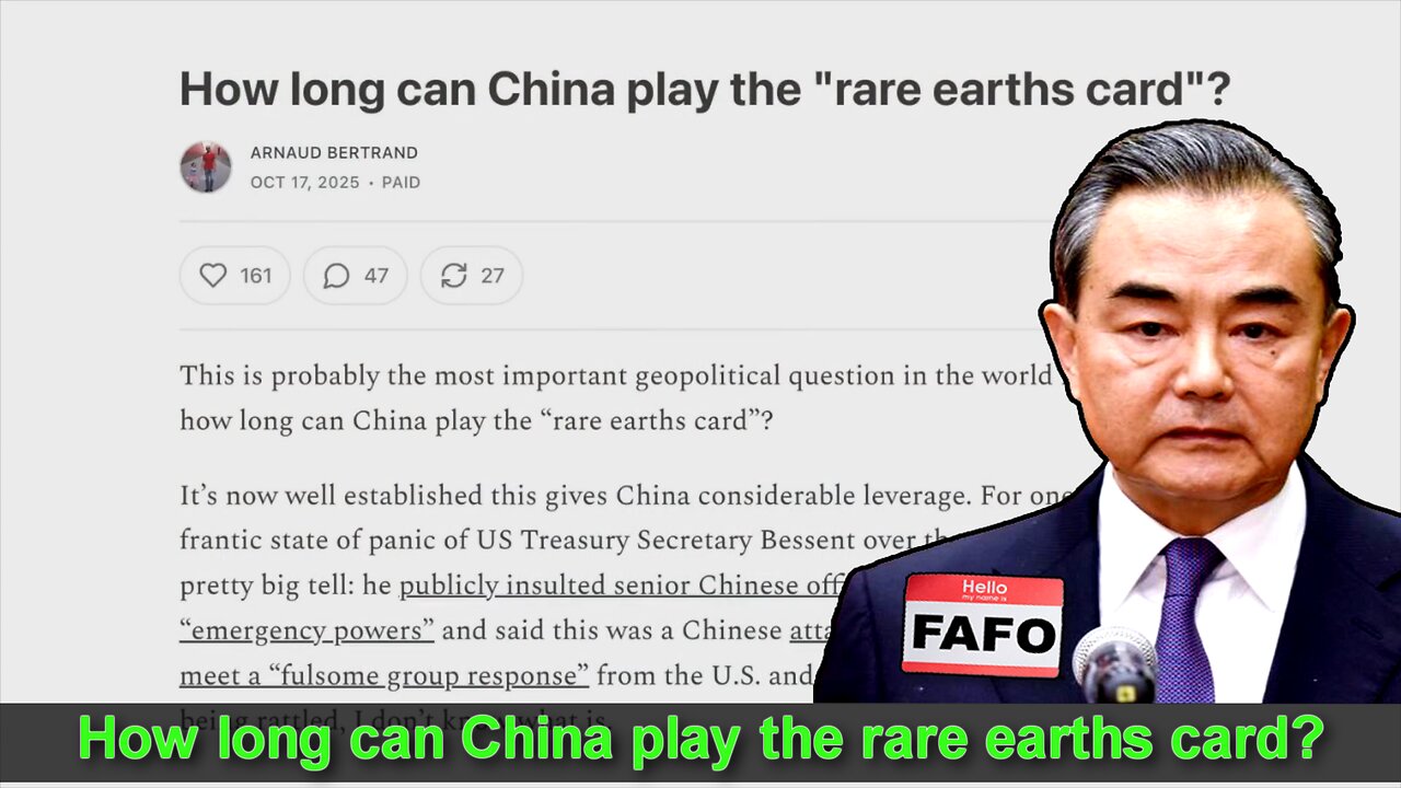 Arnauld Bertrand: "US need industrial revolution to match China's rare earth"