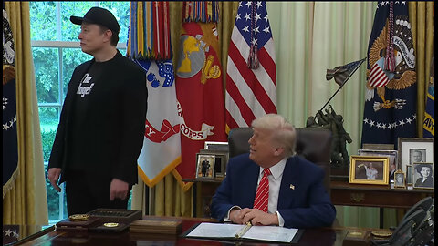 President Trump Participates in a Press Conference with Elon Musk