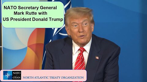 NATO Secretary General Mark Rutte with US President Donald Trump - June 25, 2025