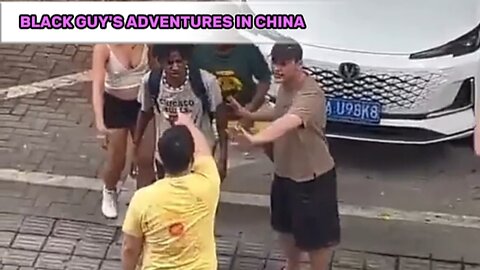 Black man vs white man in a fight