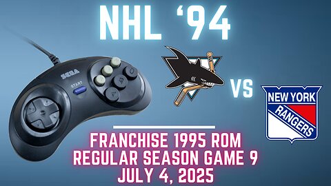 NHL '94 Franchise League (1995) - Sharks (Len) at Rangers (Richter) Genesis} Game 9