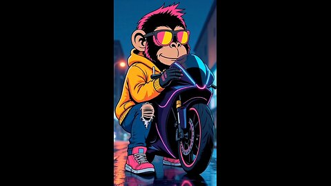Micky Monkey rides at night