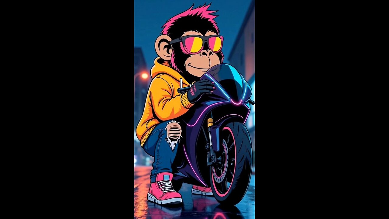 Micky Monkey rides at night