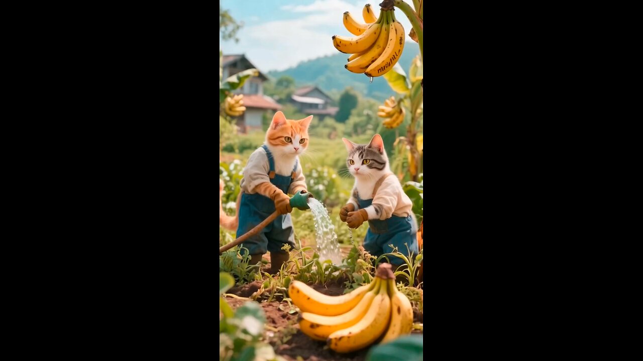 The Brave Cats and the Banana Bandit Music #cat #viralshorts