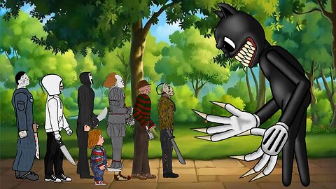 Cartoon Cat vs Jason Voorhees, Freddy, Jeff, Ghost, Pennywise, Michael, Chucky