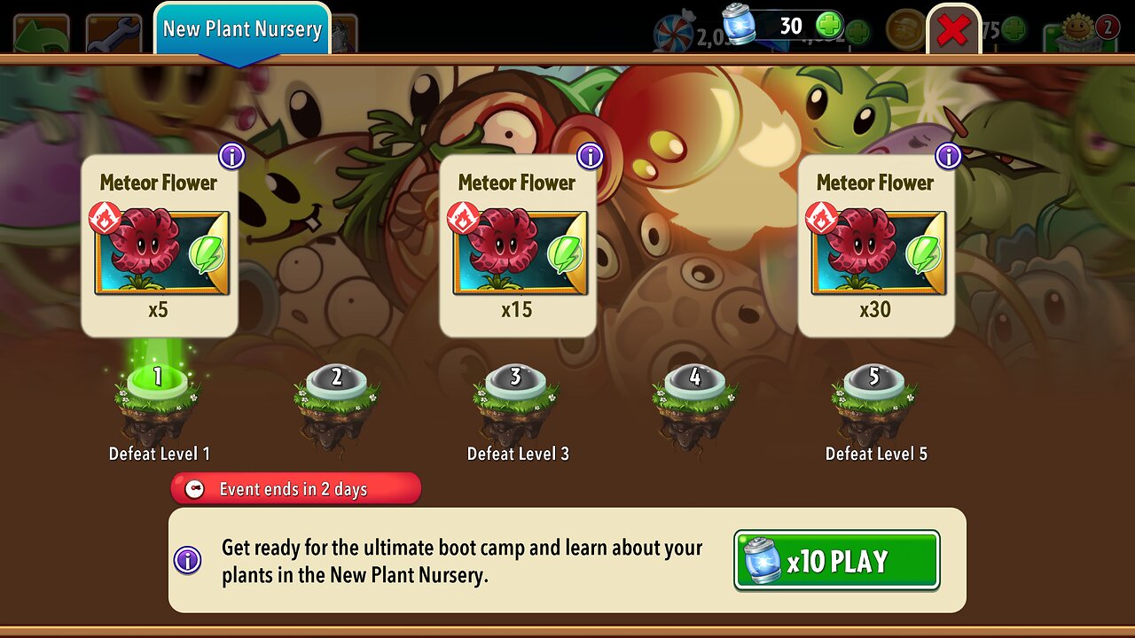 Plants vs Zombies 2 - Plant of the Week - Meteor Flower - May 2025