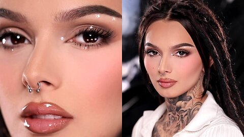 Matte Makeup + Rhinestones on Zhavia