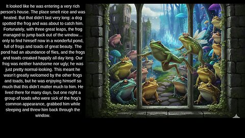 English Stories the frog that jumped through the windows