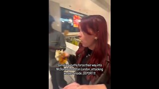 Somalian Invaders FORCE their way into McDonald’s in London & attack the employees