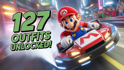 All 127 Outfits, NPC unlocked in Mario Kart World (+40 Vehicles)