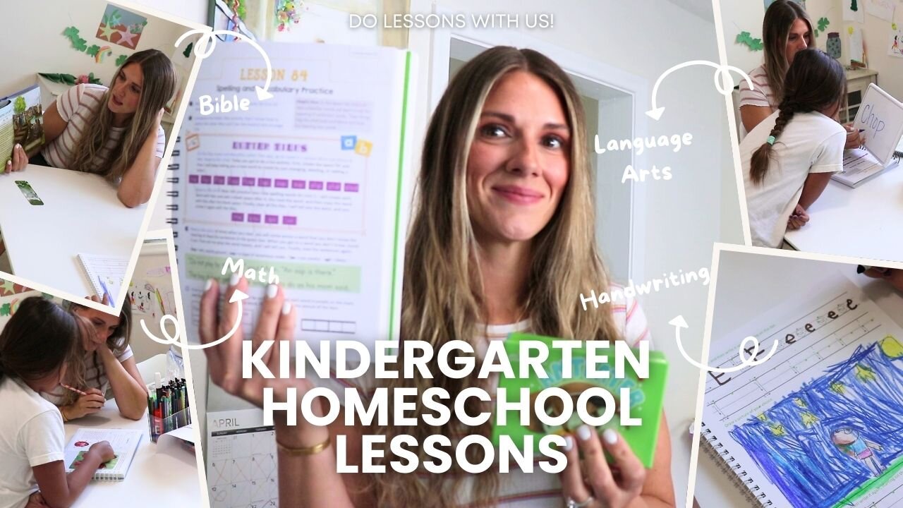 HOW WE DO OUR KINDERGARTEN HOMESCHOOL LESSONS | DO LESSONS WITH US!