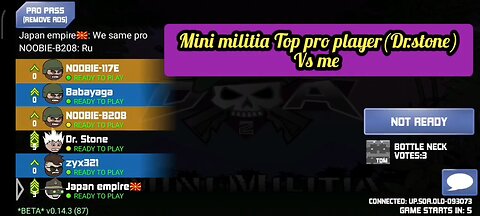 Mini militia playing with world top pro player