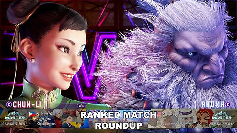 Kuya Kalbo SF6 Ranked Match Roundup. Chun Li Master Rank [Hori Fight Stick]