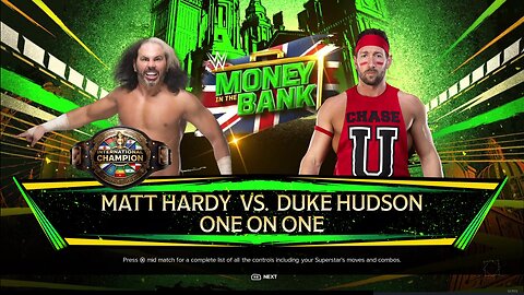 WWE 2k24 Matt Hardy(c) vs Duke Hudson