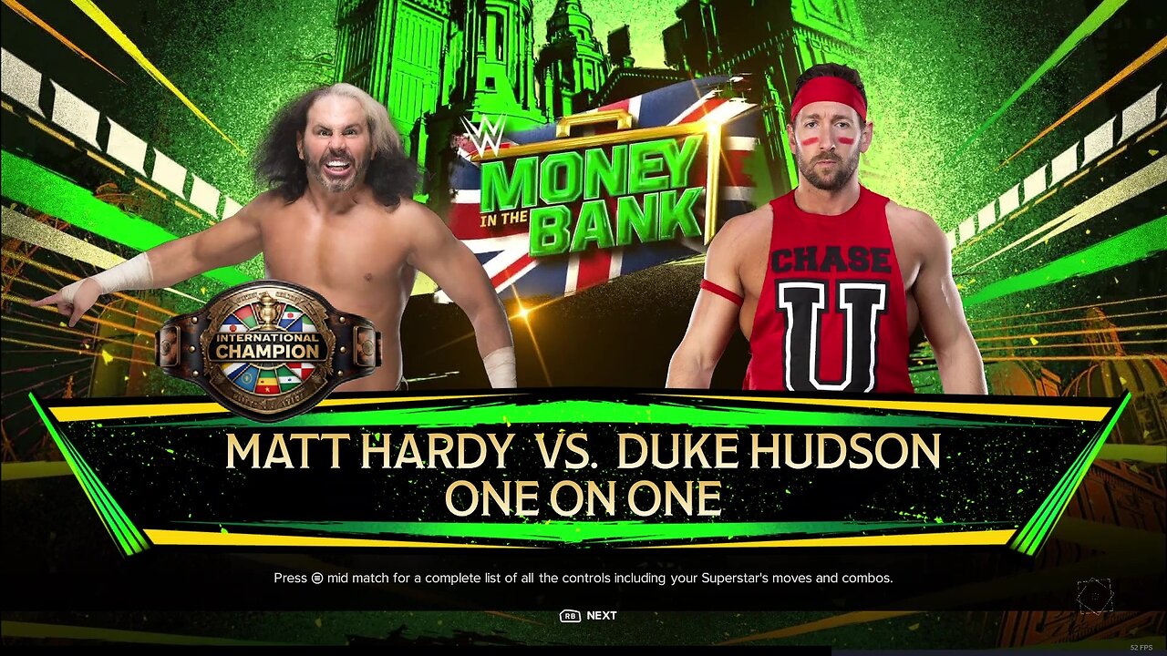 WWE 2k24 Matt Hardy(c) vs Duke Hudson