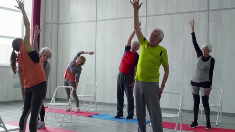 Exercise, stretching, senior