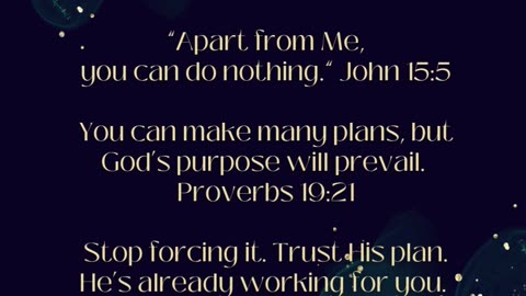 Plans vs God's Purpose