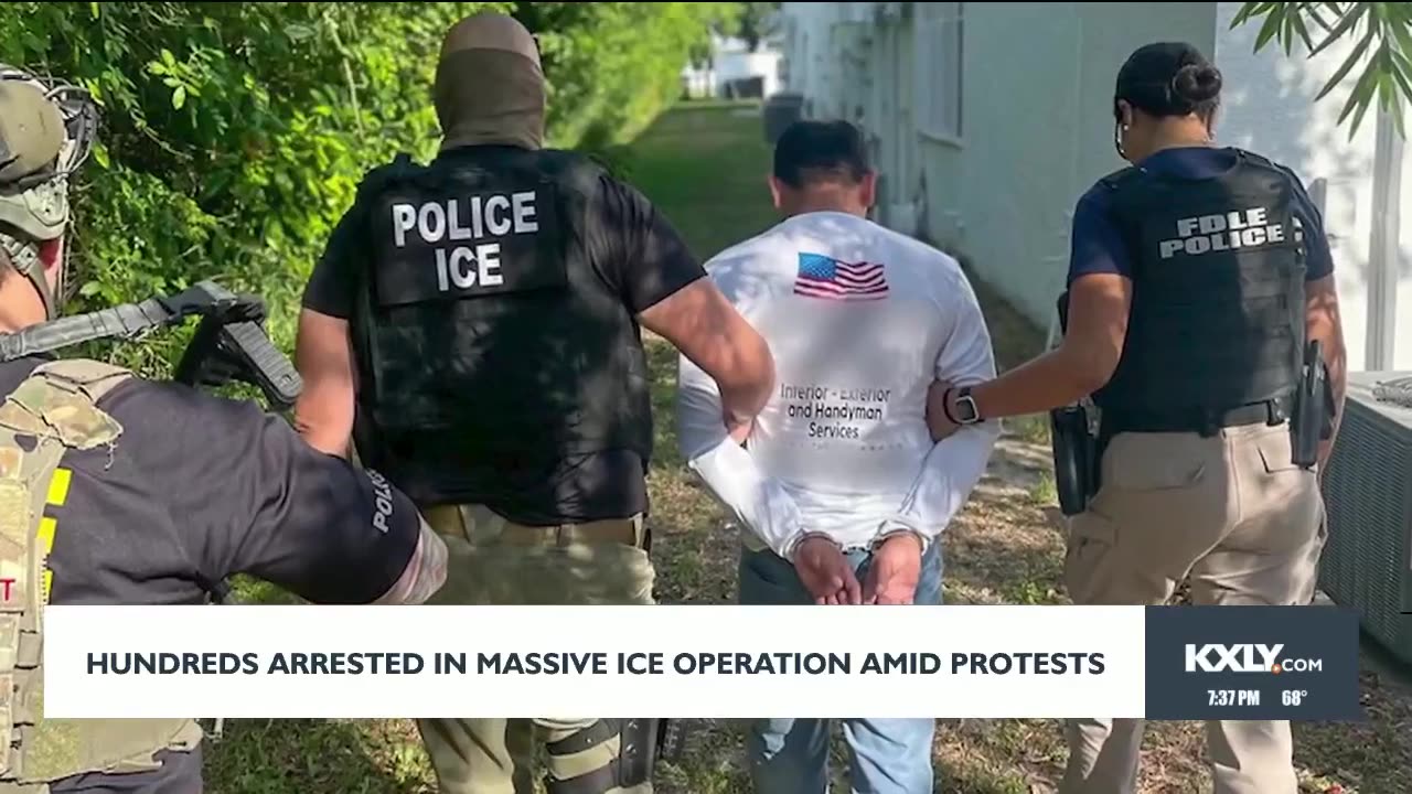 ICE operation ‘Tidal Wave' arrests nearly 800 illegal aliens in Florida