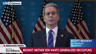 Treasury Secretary Scott Bessent disclosed that, during private discussions, the Chinese