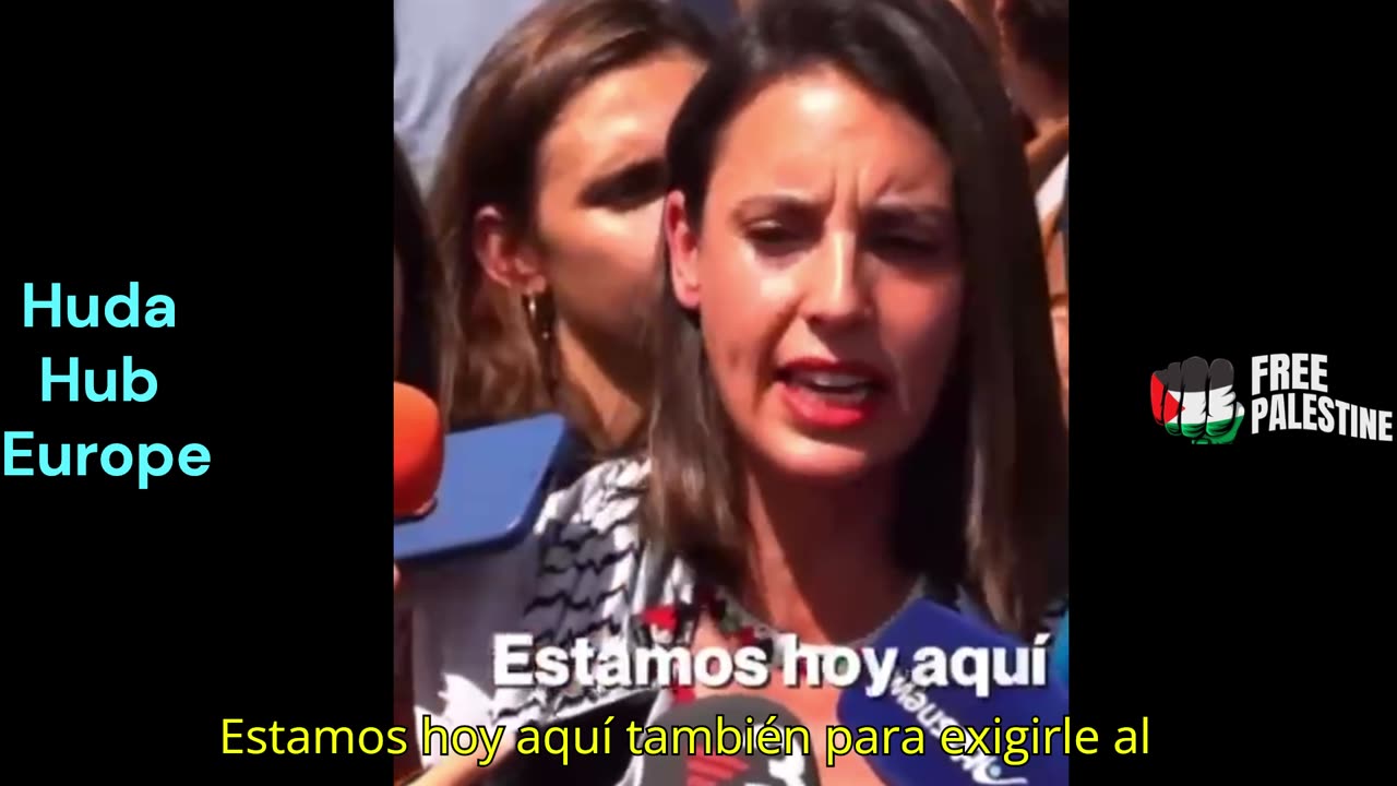 Irene Montero spoke about Genocide in Gaza at Global Sumud Flotilla #irenemontero #spain #barcelona
