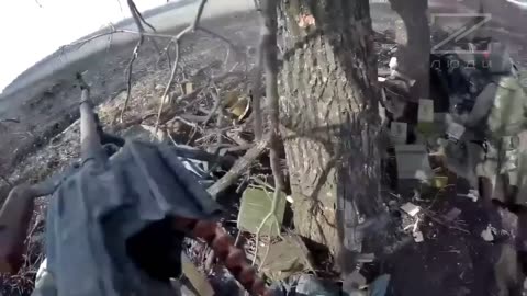 First-person assault. Clearing trenches.