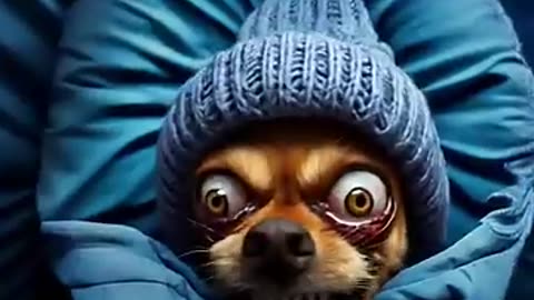 Chihuahua playing video games at 3 AM