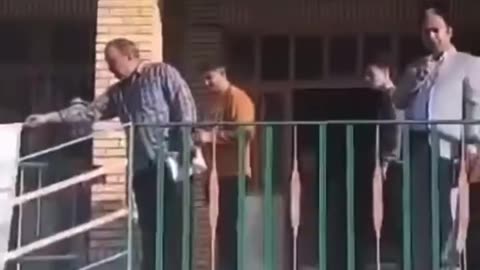 Iranian officials tell a crowd of university students to chant “Death to America, Death to Israel.”