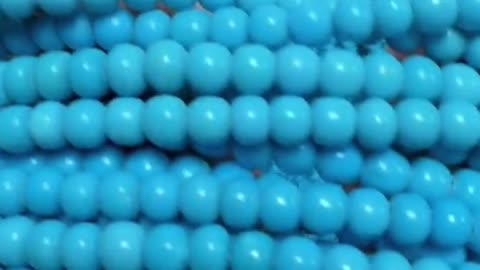 250430-15 Natural turquoise bead string, each one emitting charming charm.