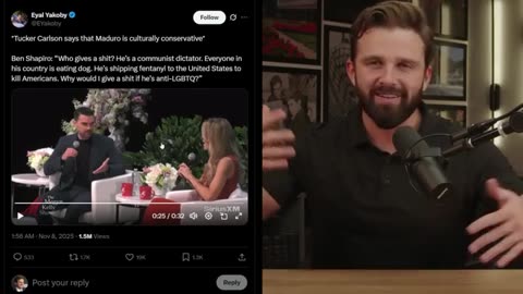 BEN SHAPIRO LASHES OUT AT TUCKER CARLSON