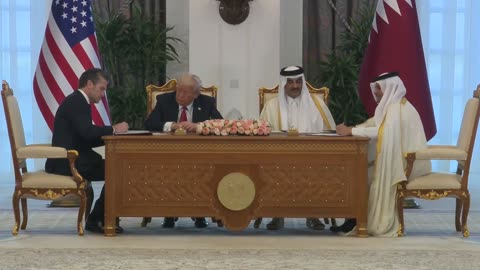 President Trump Participates in a Signing Ceremony and an Exchange of Agreements, May 14, 2025