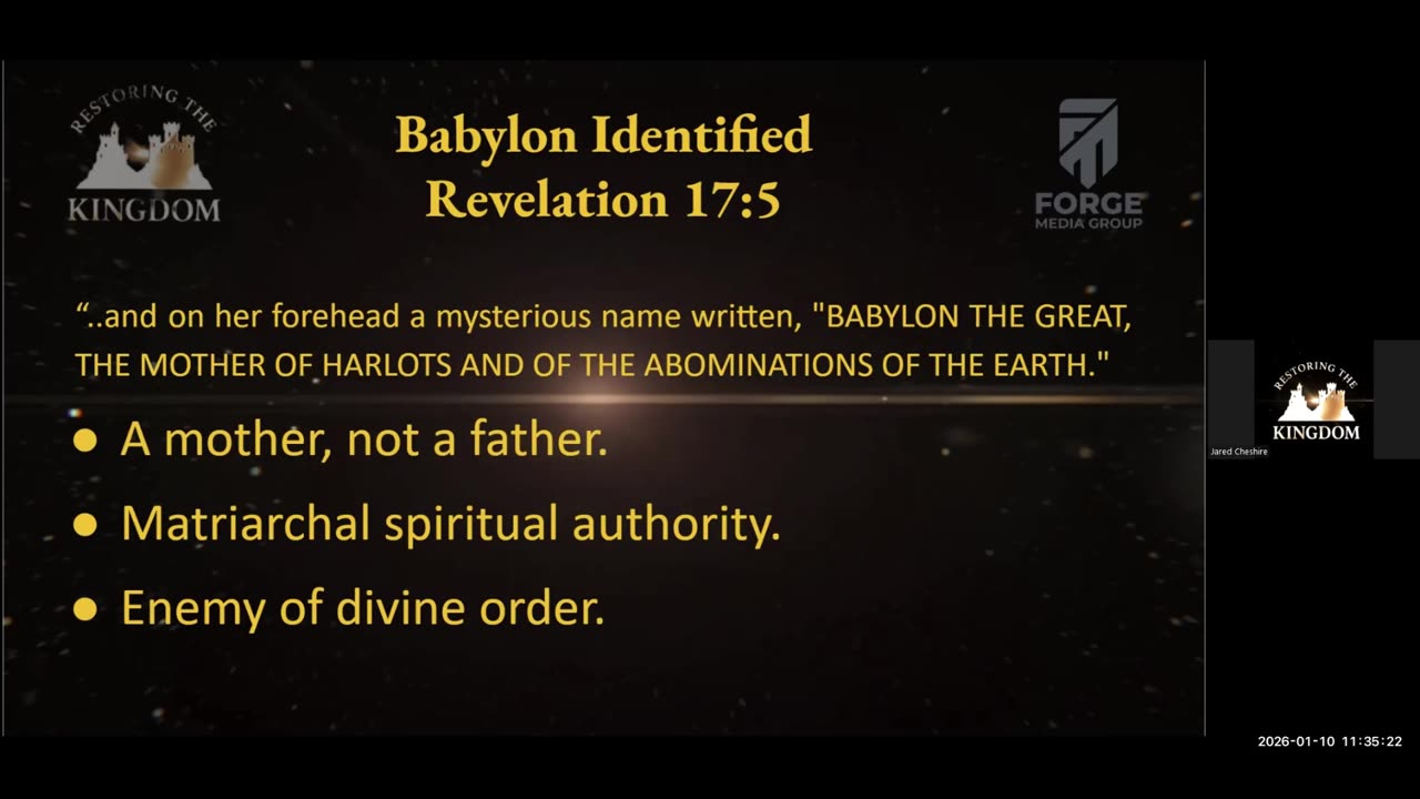 Sermon br. Jared Cheshire, Toprah commentary - br. Gregory