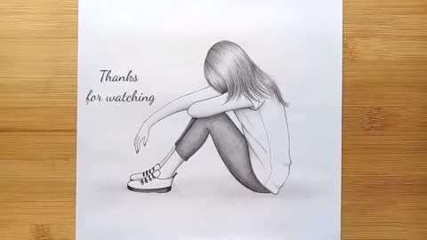 A Sad Girl - Drawing Tutorial - for beginners (Pencil sketch) || How to draw a Girl- step by step