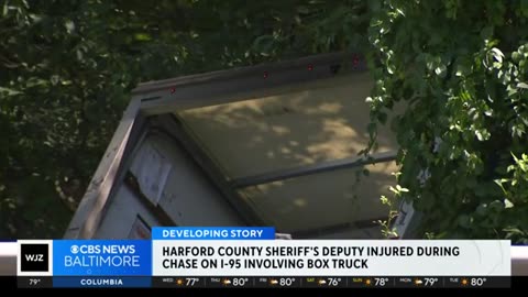 Maryland deputy injured during pursuit involving box truck on I-95