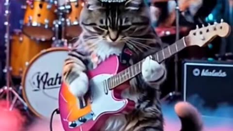 Gatos anos 80🤩🤩🤩 #rock #anos80 #cat #ai #cover #animacao #funny