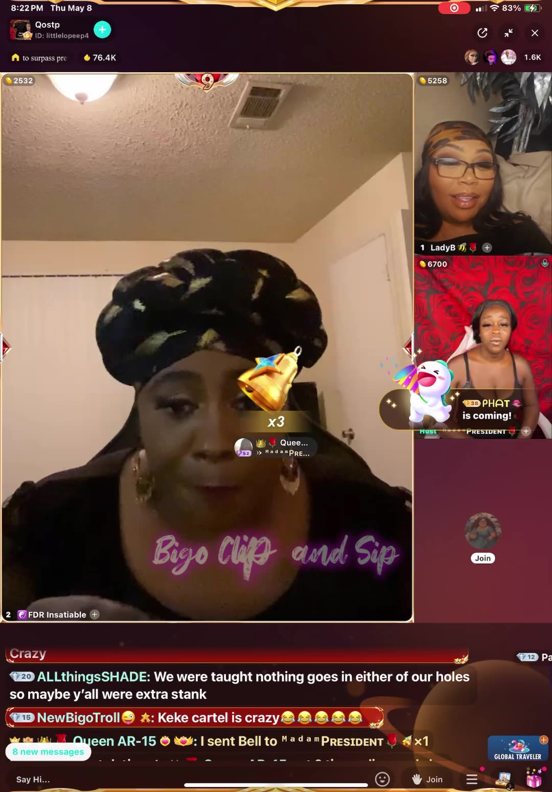 MadamLo KeKe n Lady D discuss proper anal n vaginal cleaning 5/8/25 #bigoclipandsip