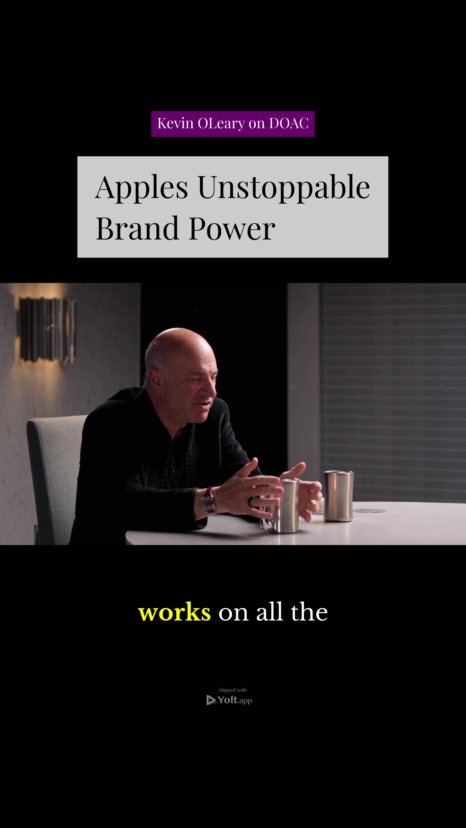 Steve Jobs Vision Triumphs - Kevin OLeary on DOAC #apple #platform #brand #innovation