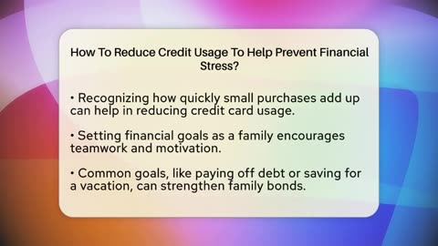 How To Reduce Credit Usage To Help Prevent Financial Stress_ - Better Family Relationships