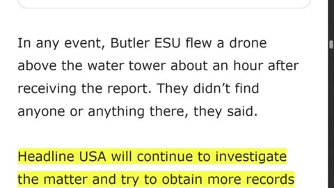 EXCLUSIVE: Butler 911 Had Report of ‘Something’ on Water Tower ‘Before’ Trump Shooting